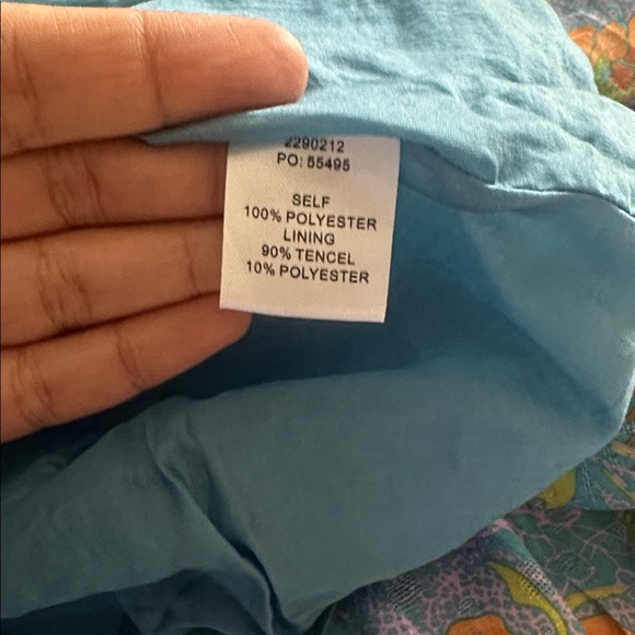 Current Air Mini Floral Dress in Blue and Orange - Picture 7 of 7